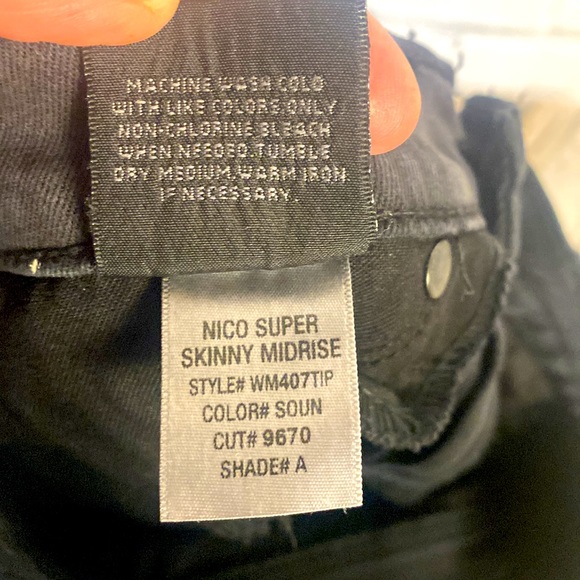 Hudson Women’s Nico Super Skinny Black Acid Wash Jeans Sz-25 - Picture 10 of 12